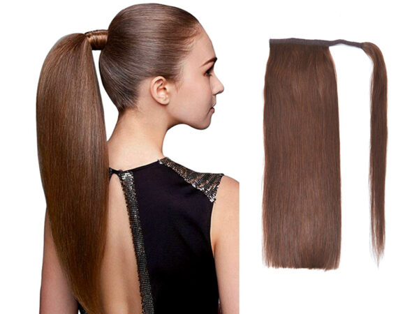 heat hair extensions clip-in-ponytail